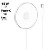 Беспроводное зарядное устройство HOCO CW41 Delight Magnetic 3в1 для смартфона, iWatch, TWS 15W, 3W 1м (белый)