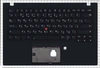 Клавиатура (топ-панель) для ноутбука Lenovo ThinkPad X1 Carbon 7th Gen черная с черным топкейсом