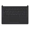 Клавиатура (топ-панель) для ноутбука HP 14-CF 14-DF 14-DK черная с черным топкейсом