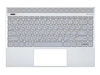 Клавиатура (топ-панель) для ноутбука HP Envy 13-AH серебристая с серебристым топкейсом