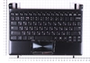 Клавиатура (топ-панель) для ноутбука Samsung N250 NP-250P NP-250JP черная с черным топкейсом