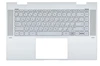 Клавиатура (топ-панель) для ноутбука HP Envy 15-ES серебристая с серебристым топкейсом