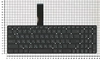 Клавиатура для ноутбука Asus K55 черная без рамки, плоский Enter