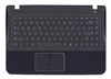 Клавиатура (топ-панель) для ноутбука Samsung SF411 SF410 черная с черным топкейсом