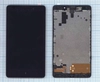 Дисплей (экран) в сборе с тачскрином для Nokia XL черный с рамкой