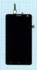 Дисплей (экран) в сборе с тачскрином для Lenovo S856 черный