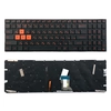 Клавиатура для ноутбука Asus FX502, FX502V черная с красной подсветкой без рамки