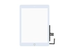 Сенсорное стекло (тачскрин) для iPad 6 (2018) A1893, A1954 + золотая кнопка HOME с микросхемой (белое)
