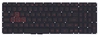 Клавиатура для ноутбука Acer Nitro 5 AN515, AN515-51, AN515-52 черная с подсветкой, красные символы