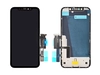 Дисплей (экран) в сборе с тачскрином для iPhone XR с рамкой и задней металлической рамкой черный (Premium LCD)
