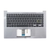 Клавиатура (топ-панель) для ноутбука Asus X421IA, X421IA-8G черная с серым топкейсом