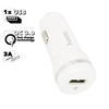 Автомобильная зарядка HOCO Z27A Staunch 1xUSB, 3А, 18W, QC3.0 (белая)