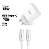Блок питания (сетевой адаптер) Earldom ES-EU4C PD 20W + USB-C кабель Type-C 1м (белый)