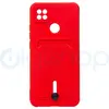 Чехол кейс для Xiaomi Redmi 10A Model 304 с кармашком (красный)