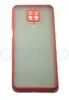 Чехол накладка для Xiaomi Redmi Note 9S/9 Pro затемненный матовый (красный)