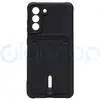 Чехол-накладка Samsung Galaxy S21FE (G990) Model 304 с кармашком (черный)
