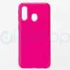 Чехол-накладка для Samsung Galaxy A40 (SM-A405) силикон глянцевый (яркий розовый)