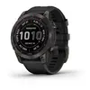 Смарт-часы Garmin Fenix 7 Sapphire Solar, титановый серый DLC корпус с черным ремешком (010-02540-21)