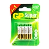 Батарейка GP Super LR03 AAA Alkaline 1.5V (4шт в блистере)