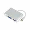 Переходник (адаптер) VGA/USB 3.1/Type-C-Type-C, 0.1 м, серебро