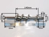 Z760.130 Шнек 22 + ось (Д-16мм) для промышленной мясорубки CONVITO система UNGER (под решетку Д-82мм)