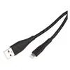 Кабель Usams SJ394 USB/Lightning, нейлоновая оплетка, 2 м, черный (SJ394USB01)