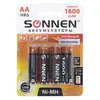 Аккумуляторы Sonnen Ni-Mh, АА (HR6), 1600mAh, 4 шт (455605)