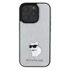 Чехол Karl Lagerfeld Fixed Glitters для iPhone 16 Pro NFT Choupette Metal pin Silver (KLHCP16LGCNPSG)