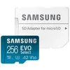 Карта памяти microSDXC UHS-I U3 Samsung EVO Select 256 ГБ, 130 МБ/с, Class 10, MB-ME256KA/AM, 1 шт., переходник SD