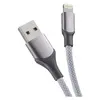 Кабель Deppa Magneto USB-A/Lightning, 3A, нейлон, 1,5 м, серый (72560)