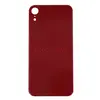 Задняя крышка для iPhone Xr (стекло/широкий вырез под камеру/логотип) красная