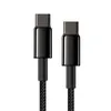 Кабель Baseus Tungsten Gold Fast Charging Data Cable Type-C/Type-C 2m Black (CATWJ-A01)