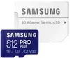 Флеш карта microSDXC 512GB Samsung PRO Plus Class 10, A2, V30, UHS-I (U3), W 130 МБ/с, R 180 МБ/с, &lt;MB-MD512SA/EU&gt; адаптер на SD