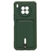 Чехол-накладка - SC304 с картхолдером для "Honor 50 Lite/nova 8i" (dark green)