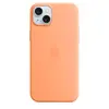 Чехол Apple Silicone Case with MagSafe для iPhone 15 Plus Orange Sorbet (MT173)