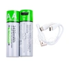 Аккумуляторные батарейки "AA" LiitoKala 2300 mAh (2 шт. в кейсе , перезаряжаемые от Type-C)