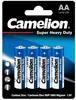 Camelion R 6 Blue BL-4 (R6P-BP4B, батарейка,1.5В)  (4 шт. в уп-ке)