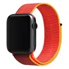 Ремешок Red Line нейлоновый для Apple Watch 42-44mm S3/S4/S5 SE/S6/S7/S8, красный апельсин с коричневым/желтым краем (УТ000036311)