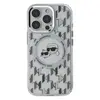 Чехол Karl Lagerfeld для iPhone 16 Pro Max, PC/TPU MagSafe Monogram NFT Karl & Choupette, прозрачный (KLHMP16XHMCKMHT)