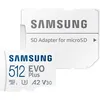 Карта памяти microSDXC UHS-I U3 Samsung EVO Plus 512 ГБ, 130 МБ/с, Class 10, MB-MC512KA, 1 шт., переходник SD