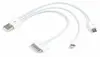 Кабель USB Apple 30-pin Lightning microUSB 0.2м .NoBrand круглый белый