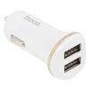 Автомобильная зарядка HOCO Z1 Car Charger Set (Lightning) 2 USB выхода 2,1A белая