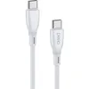 Кабель PERO DC-11, USB Type-C (m) - USB Type-C (m), 3м, 3A, белый [prdc-11tt3mw]