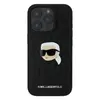 Чехол Karl Lagerfeld Grained Monogram NFT Karl Metal Head для iPhone 16 Pro Max, PU, черный (KLHCP16XPGKLKIPK)