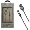 Кабель USB - MicroUSB Remax RC-095m (магнитный, оплетка ткань) Черный