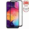 Защитное стекло 3D для Samsung Galaxy A50 A505 [изогнутое клеится на весь экран] Red Line (черное)