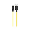 Дата-кабель Hoco X21 Plus USB-MicroUSB (высокопрочный / силикон) 1 м, черный с желтым