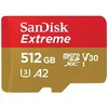 Карта памяти microSDXC UHS-I U3 Sandisk Extreme 512 ГБ, 190 МБ/с, Class 10, SDSQXAV-512G-GN6MN, 1 шт., переходник SD