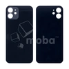 Задняя крышка для iPhone 12 (A2403) Черный (стекло, узкий вырез под камеру, логотип)