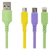 Кабель Sonnen 3 в 1 USB 2.0 - MicroUSB/Type-C/Lightning, 1 м, медь (513562)